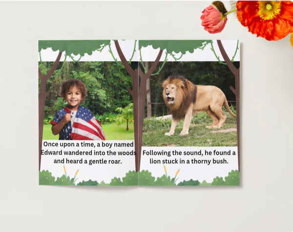 Personalised Storybook : Friendship of *Your Child's Name* and Lion. Fast & Free Shipping Worldwide